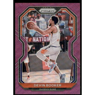 2020-21 Panini Prizm Prizms Purple Wave #214 Devin Booker