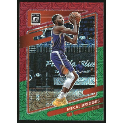 2021-22 Donruss Optic Choice Red and Green #130 Mikal Bridges