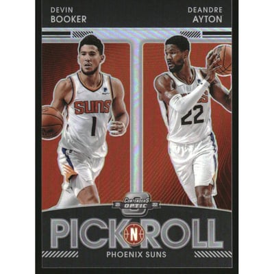 2021-22 Panini Contenders Optic Pick n Roll #6 Devin Booker/Deandre Ayton