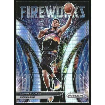 2021-22 Panini Prizm Fireworks Prizms Hyper #19 Devin Booker