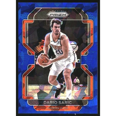 2021-22 Panini Prizm Prizms Blue Ice #66 Dario Saric