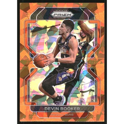 2021-22 Panini Prizm Prizms Orange Ice #203 Devin Booker
