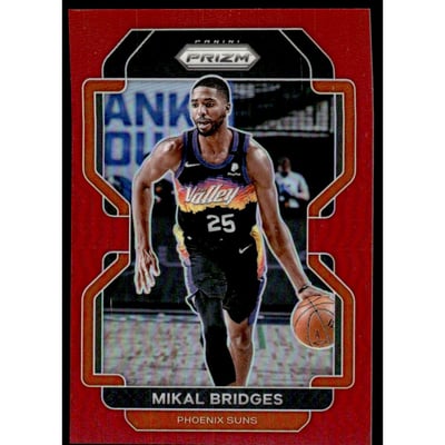 2021-22 Panini Prizm Prizms Red #27 Mikal Bridges