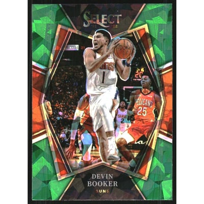 2021-22 Select Prizms Green Cracked Ice #158 Devin Booker
