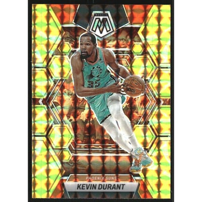 2022-23 Panini Mosaic Mosaic Reactive Yellow #126 Kevin Durant