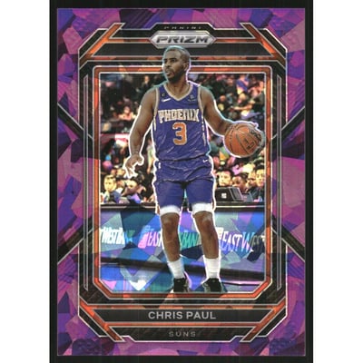 2022-23 Panini Prizm Prizms Purple Ice #117 Chris Paul