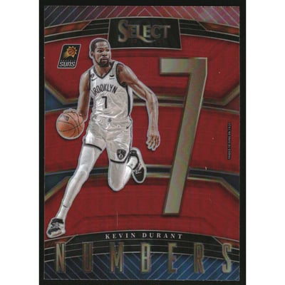 2022-23 Select Numbers Prizms Red #13 Kevin Durant