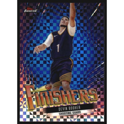2023-24 Finest Finishers Blue Checkerboard Refractors #F5 Devin Booker