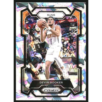 2023-24 Panini Prizm Prizms Ice #58 Devin Booker
