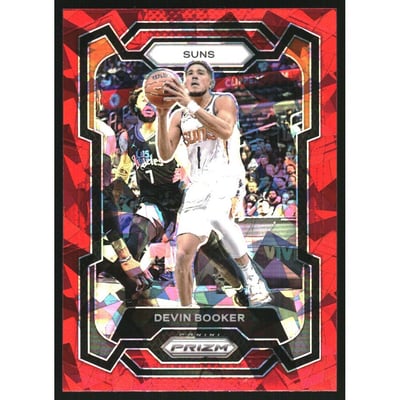 2023-24 Panini Prizm Prizms Red Ice #58 Devin Booker