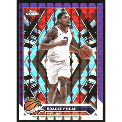 2023-24 Topps Chrome Purple Geometric Refractors #108 Bradley Beal