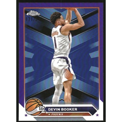 2023-24 Topps Chrome Purple Refractors #181 Devin Booker