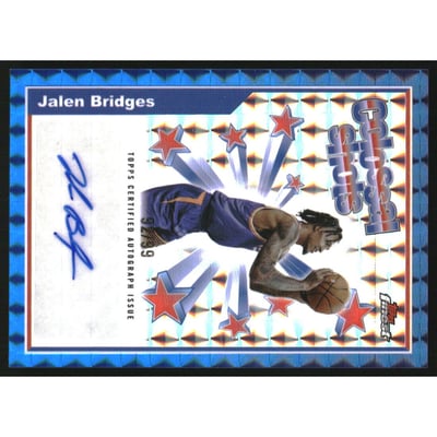 2024-25 Finest Colossal Shot Signatures Blue Geometric Refractors #BSAJB Jalen Bridges