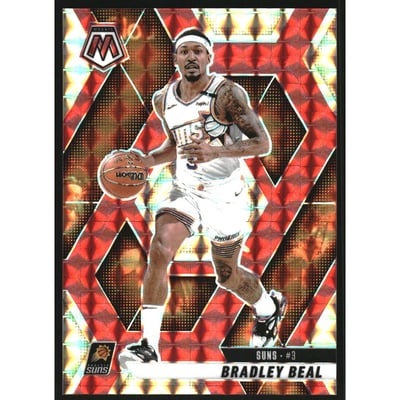 2024-25 Panini Mosaic Mosaic Choice Fusion Red and Yellow #114 Bradley Beal
