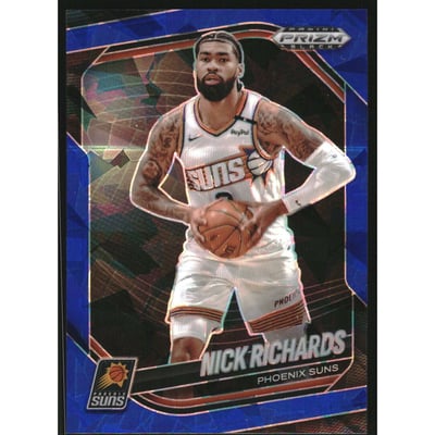 2024-25 Panini Prizm Black Prizms Blue Ice #233 Nick Richards