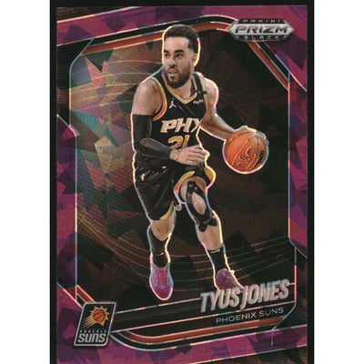 2024-25 Panini Prizm Black Prizms Purple Ice #150 Tyus Jones