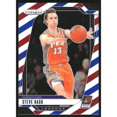 2024-25 Panini Prizm Prizms Red White and Blue #298 Steve Nash