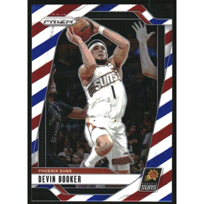 2024-25 Panini Prizm Prizms Red White and Blue #8 Devin Booker
