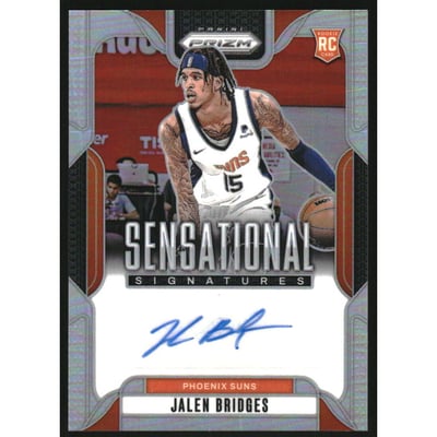 2024-25 Panini Prizm Sensational Signatures Prizms Silver #77 Jalen Bridges