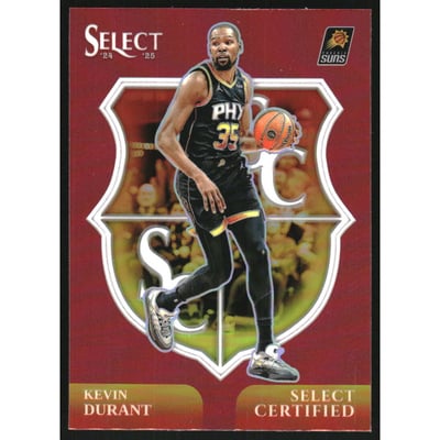 2024-25 Select Select Certified Red Prizms #17 Kevin Durant