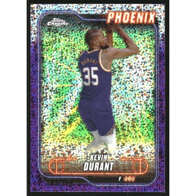 2024-25 Topps Chrome Purple Speckle Refractors #101 Kevin Durant