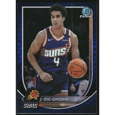 2025-26 Bowman Chrome Reptilian Blue Refractors #BCV196 Oso Ighodaro