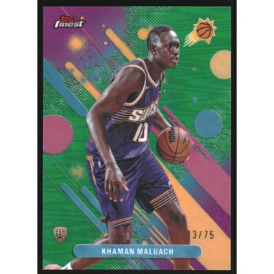 2025-26 Finest Green Refractors #10 Khaman Maluach C