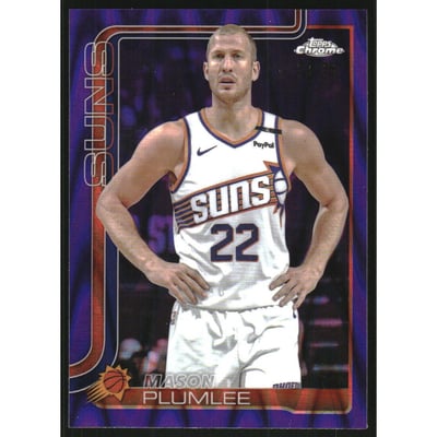 2025-26 Topps Chrome RayWave Purple Refractors #106 Mason Plumlee