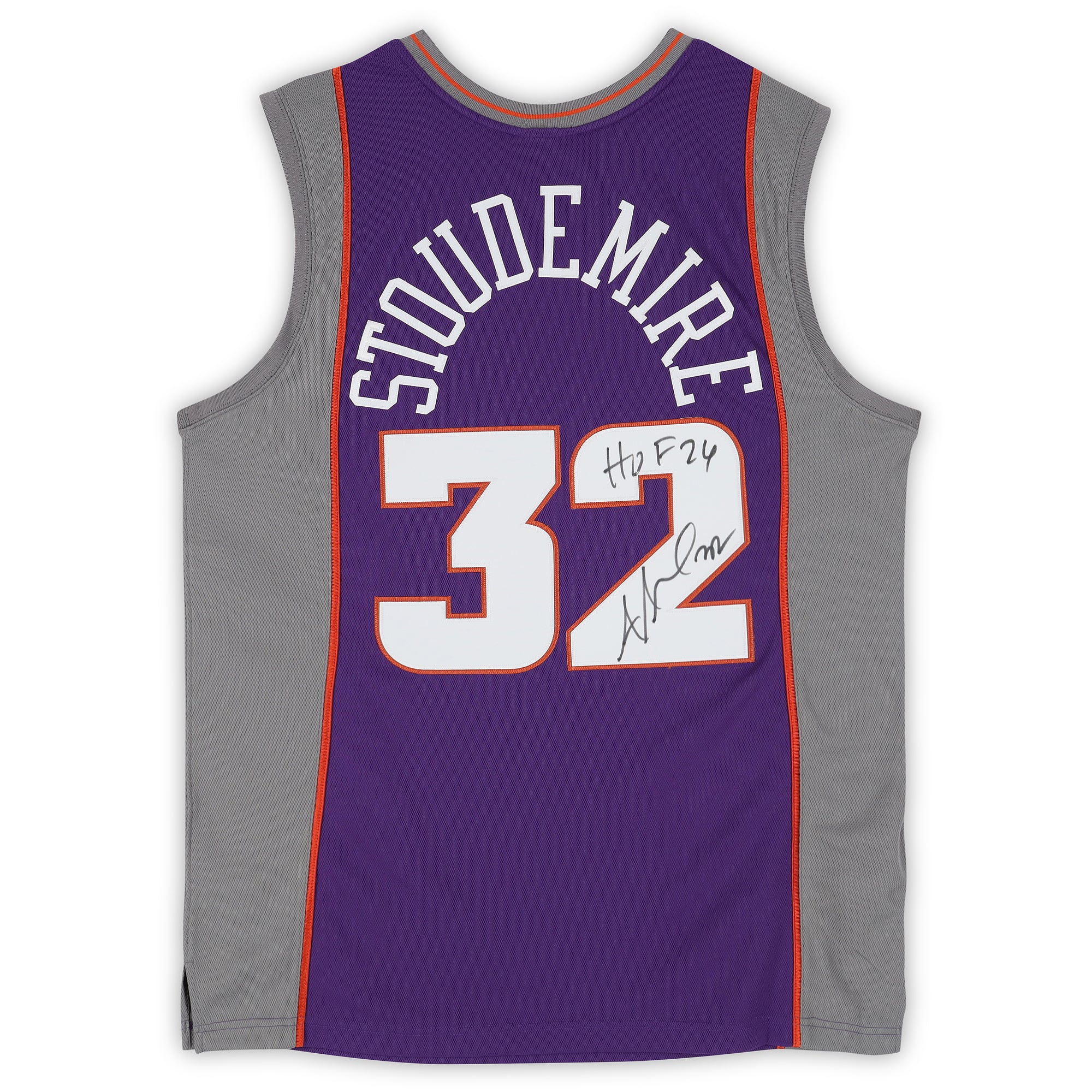 Amar'e Stoudemire Phoenix Suns Autographed Purple Mitchell & Ness 2002 Authentic Jersey with "HOF 26" Inscription