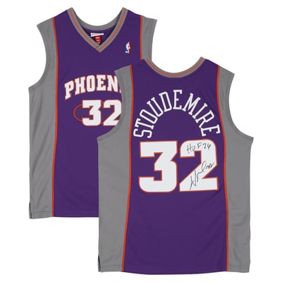 Amar'e Stoudemire Phoenix Suns Autographed Fanatics Authentic Purple Mitchell & Ness 2002 Authentic Jersey with "HOF 26" Inscription