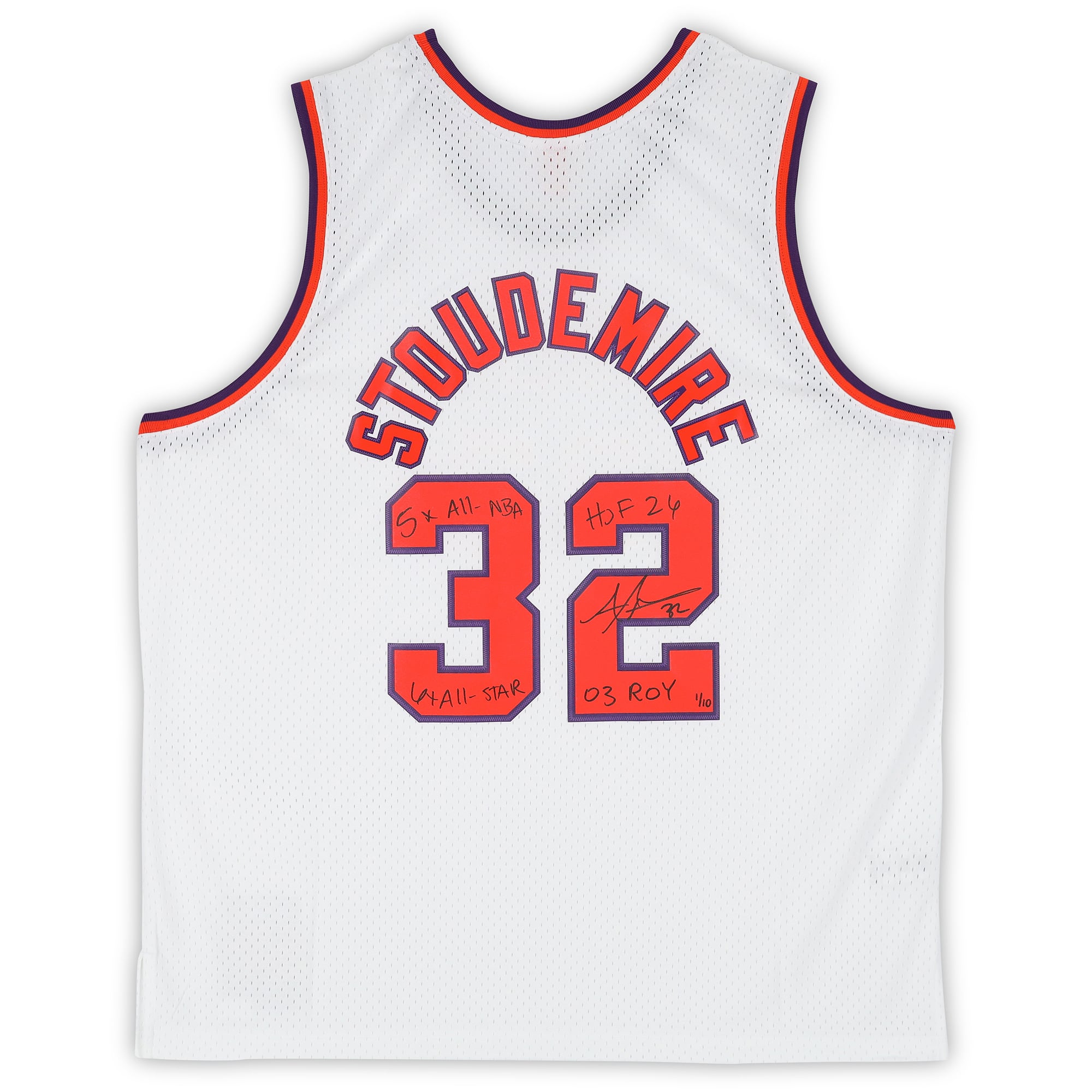 Amar'e Stoudemire Phoenix Suns Autographed White Mitchell & Ness 2002 Swingman Jersey with Multiple Inscriptions