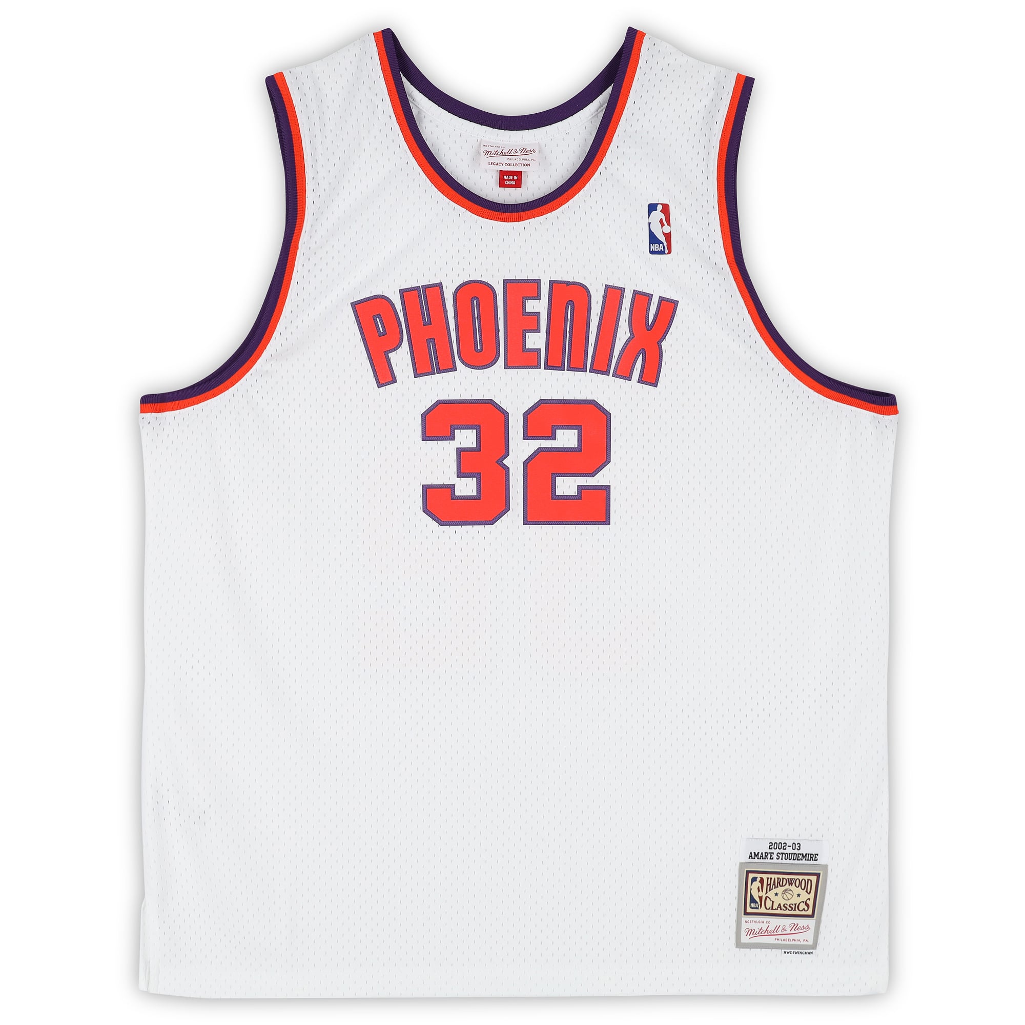 Amar'e Stoudemire Phoenix Suns Autographed White Mitchell & Ness 2002 Swingman Jersey with Multiple Inscriptions
