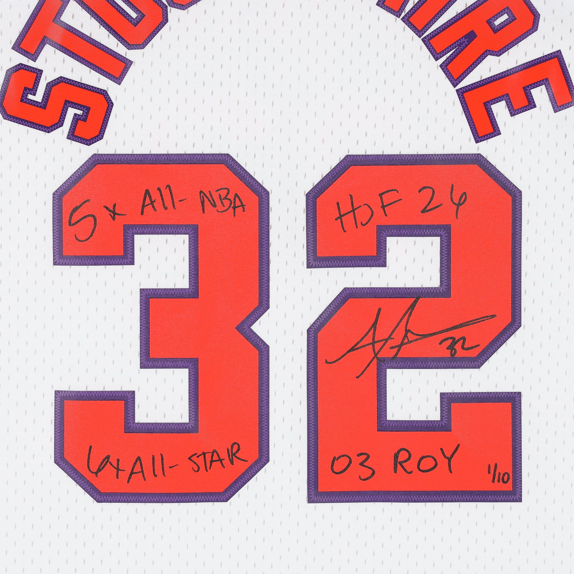 Amar'e Stoudemire Phoenix Suns Autographed White Mitchell & Ness 2002 Swingman Jersey with Multiple Inscriptions