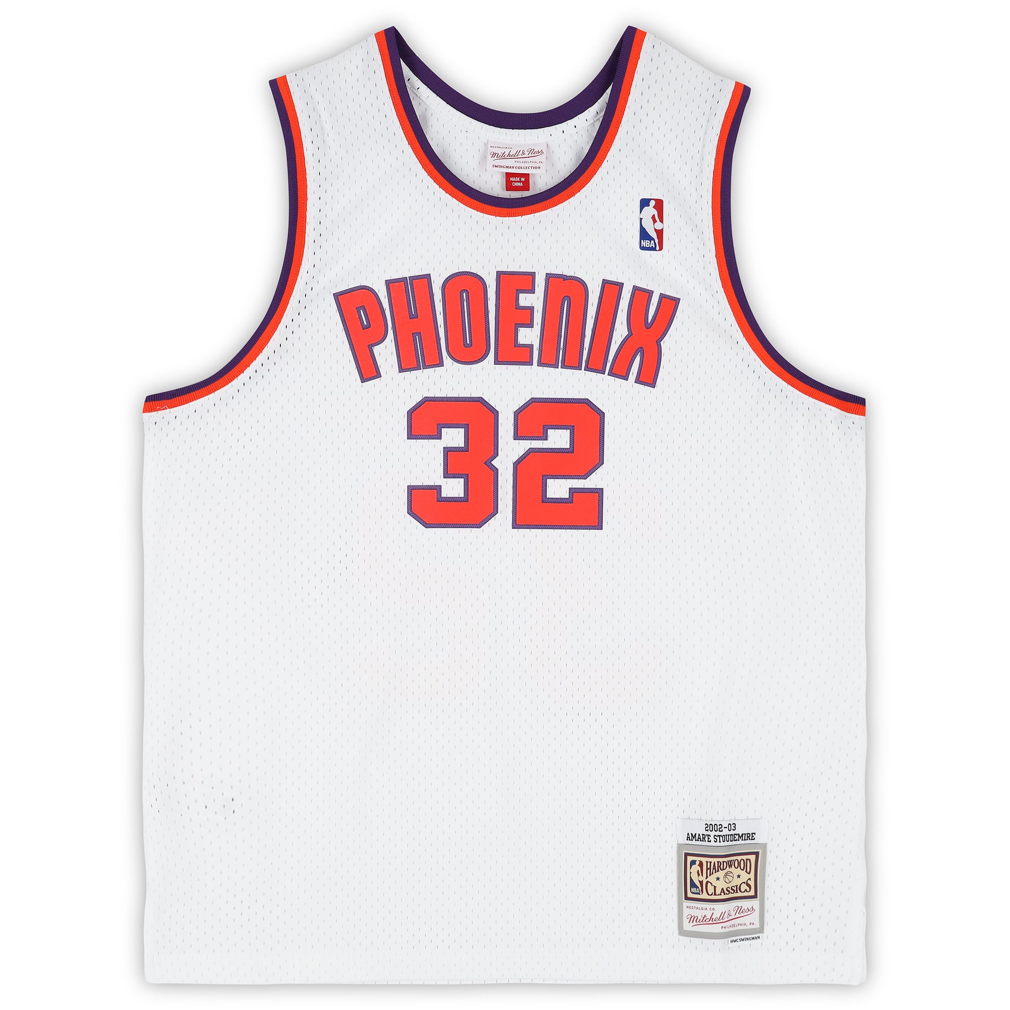 Amar'e Stoudemire Phoenix Suns Autographed White Mitchell & Ness 2002 Swingman Jersey with Multiple Inscriptions - Limited Edition #10/10