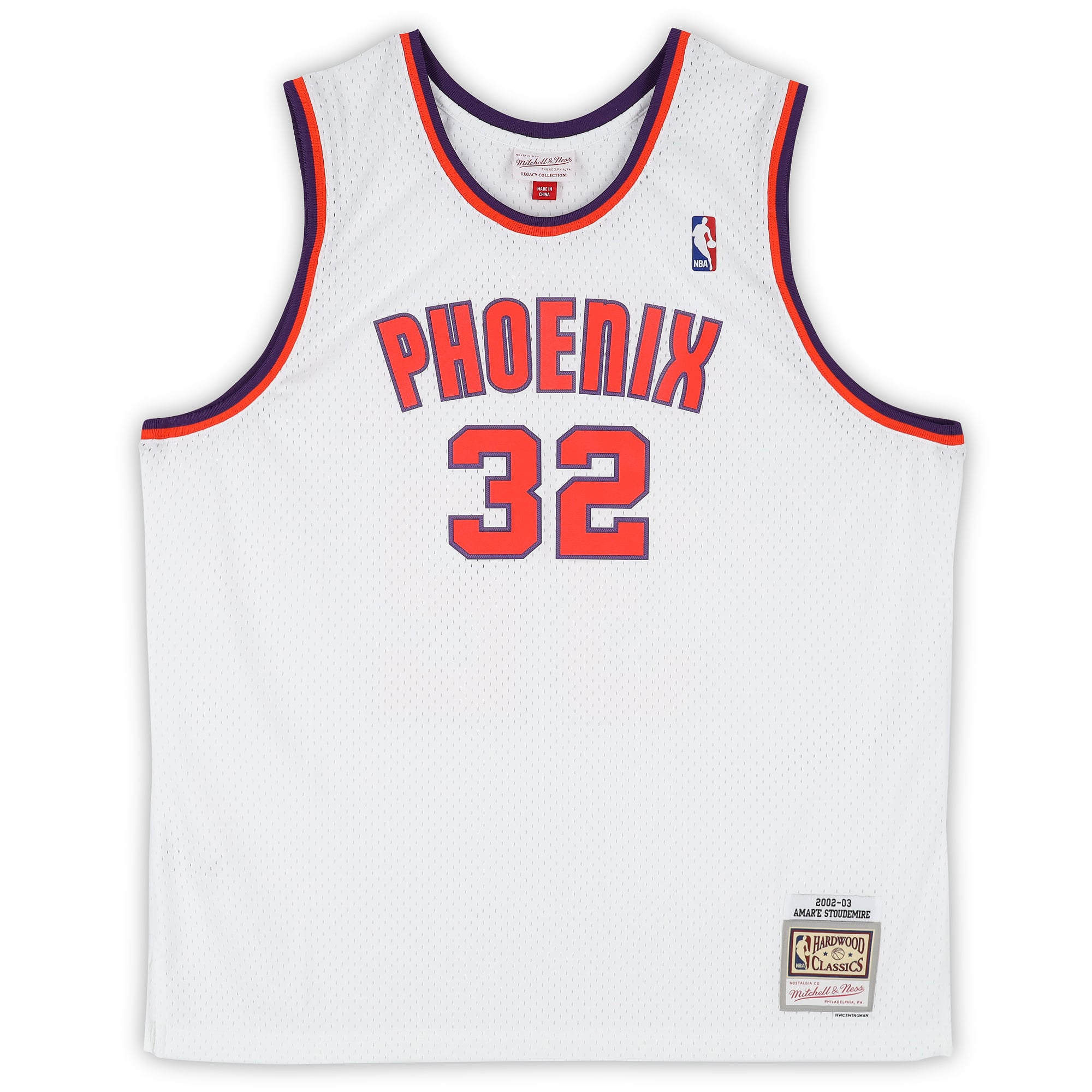 Amar'e Stoudemire Phoenix Suns Autographed White Mitchell & Ness 2002 Swingman Jersey