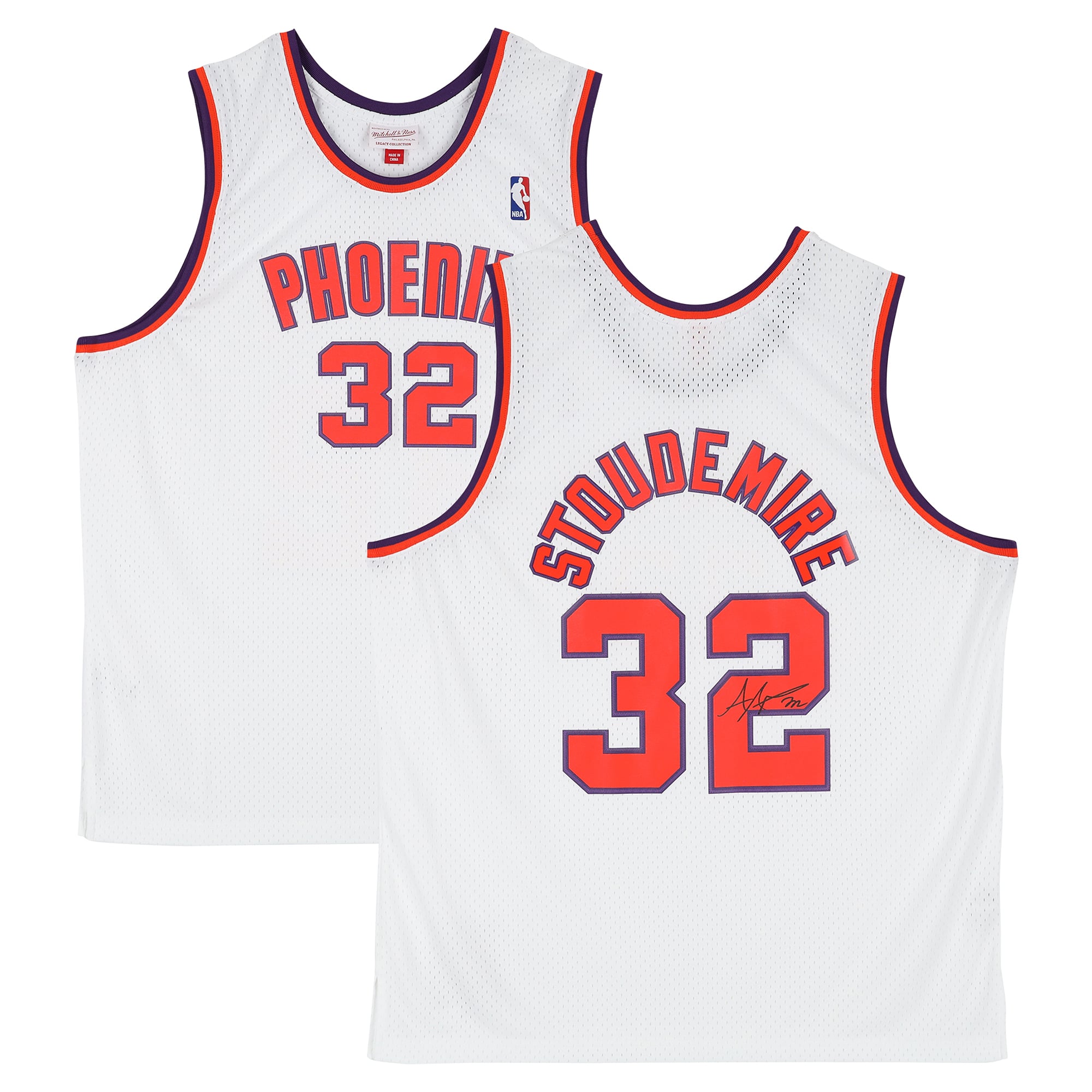 Amar'e Stoudemire Phoenix Suns Autographed White Mitchell & Ness 2002 Swingman Jersey