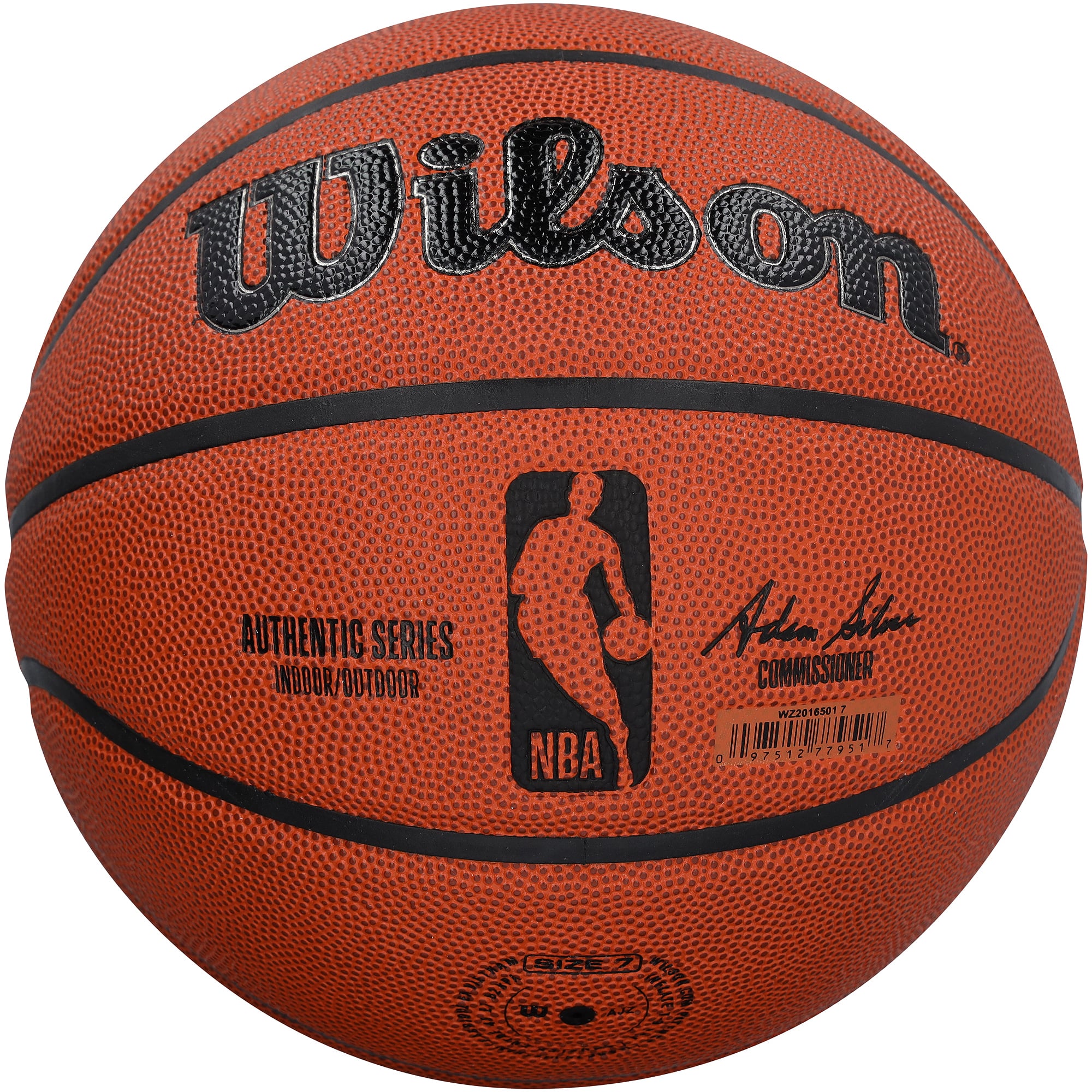 Ballon de basket-ball Wilson Authentic Series intérieur/extérieur autographié par Amar'e Stoudemire des Phoenix Suns, avec inscription « S.T.A.T. » (encre noire).