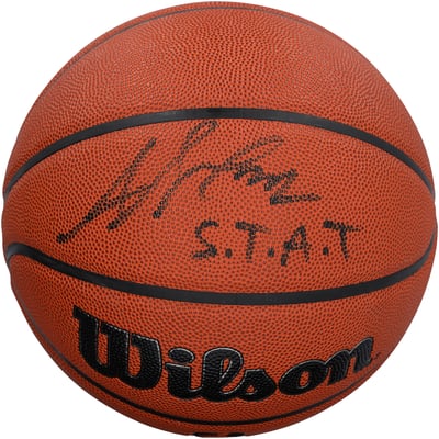 Amar'e Stoudemire Phoenix Suns Autographed Fanatics Authentic Wilson Authentic Series Indoor/Outdoor Basketball with "S.T.A.T." Inscription - Black Ink