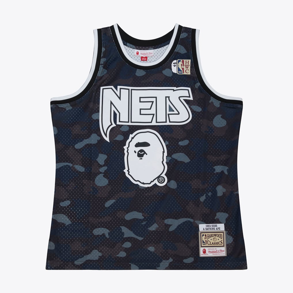 ブルックリン・ネッツ Bape × Mitchell & Ness スウィングマンジャージ 