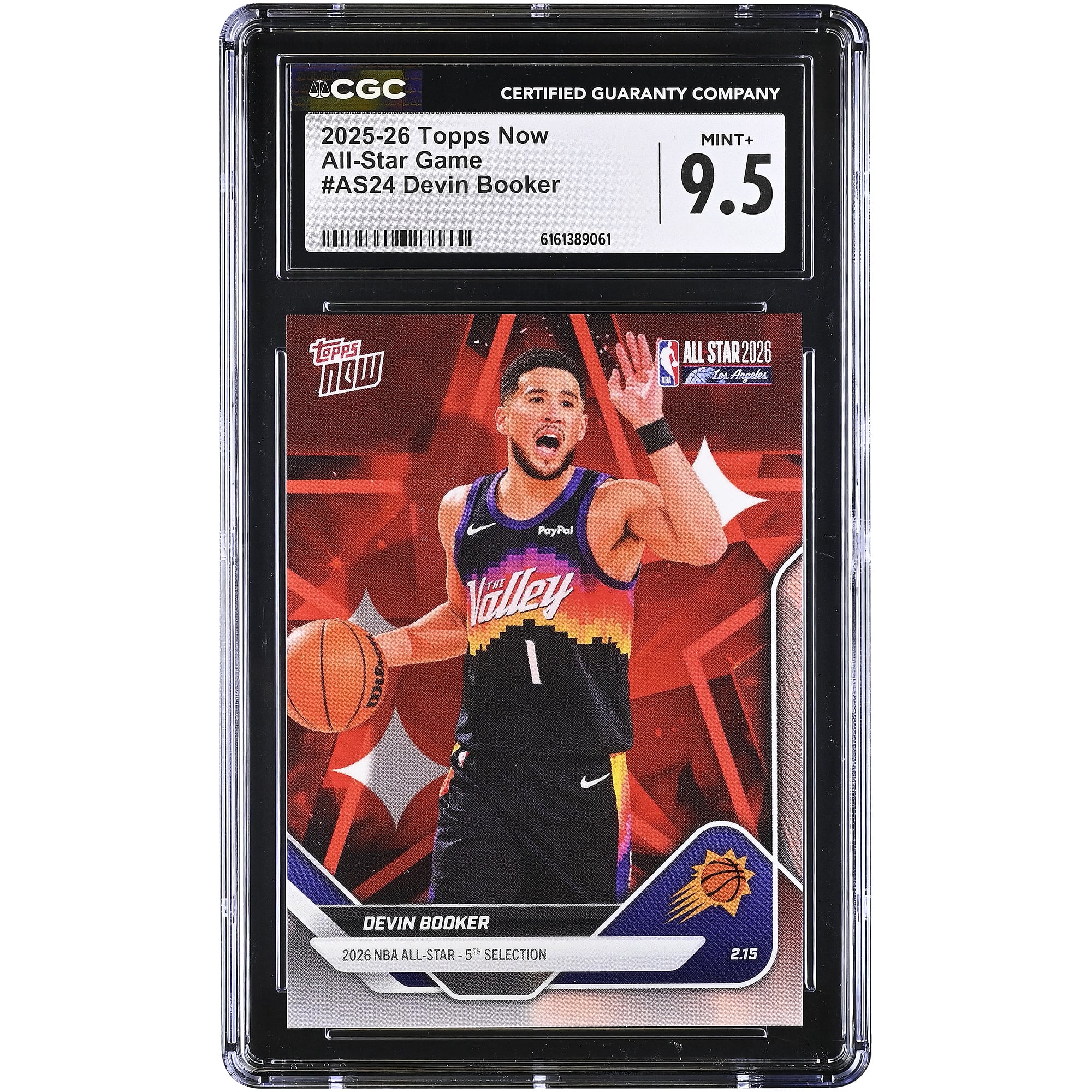Devin Booker Phoenix Suns 2025-26 Topps Now All-Star Game #AS24 CGC Authenticated Card