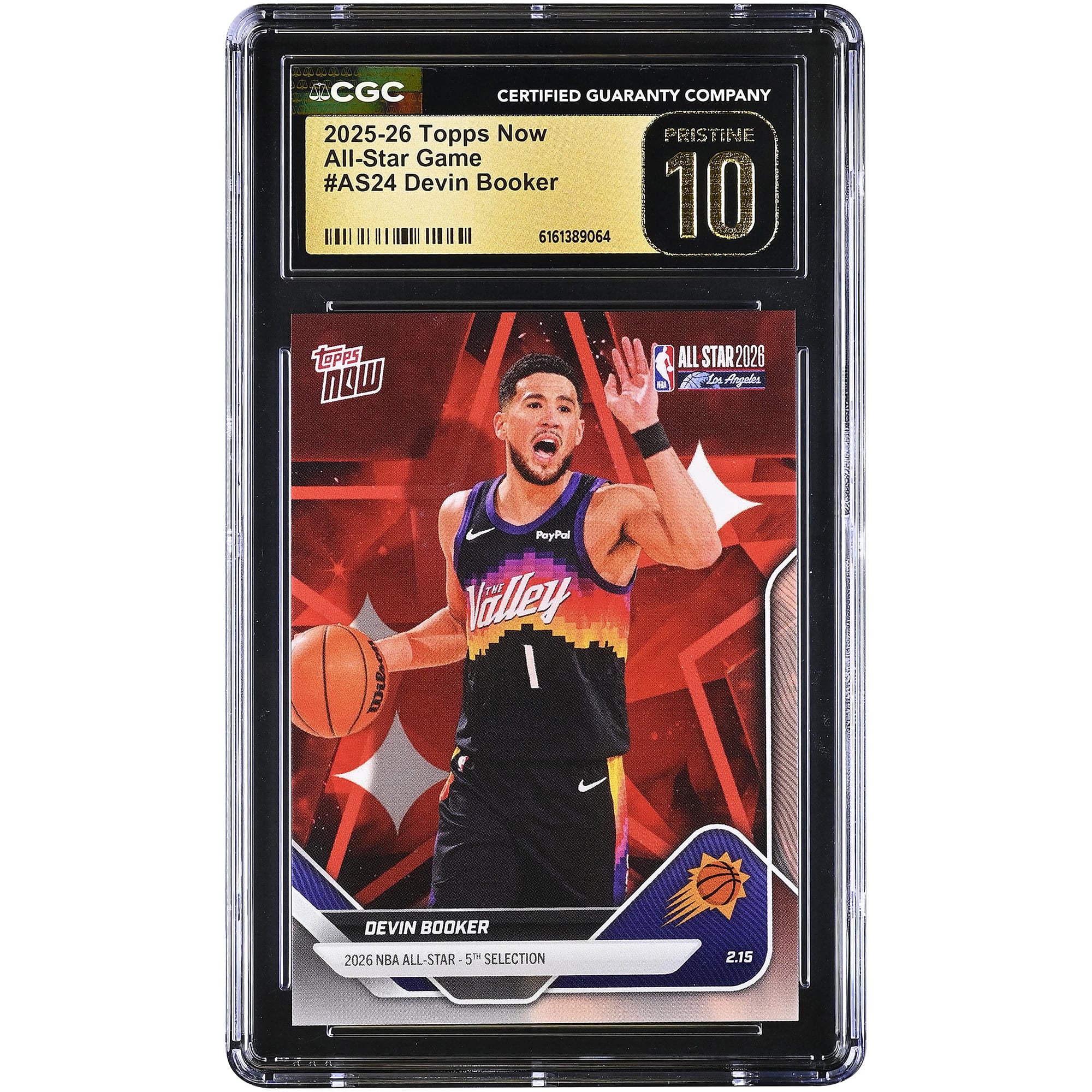 Devin Booker Phoenix Suns 2025-26 Topps Now All-Star Game #AS24 CGC Authenticated PRISTINE 10 Card