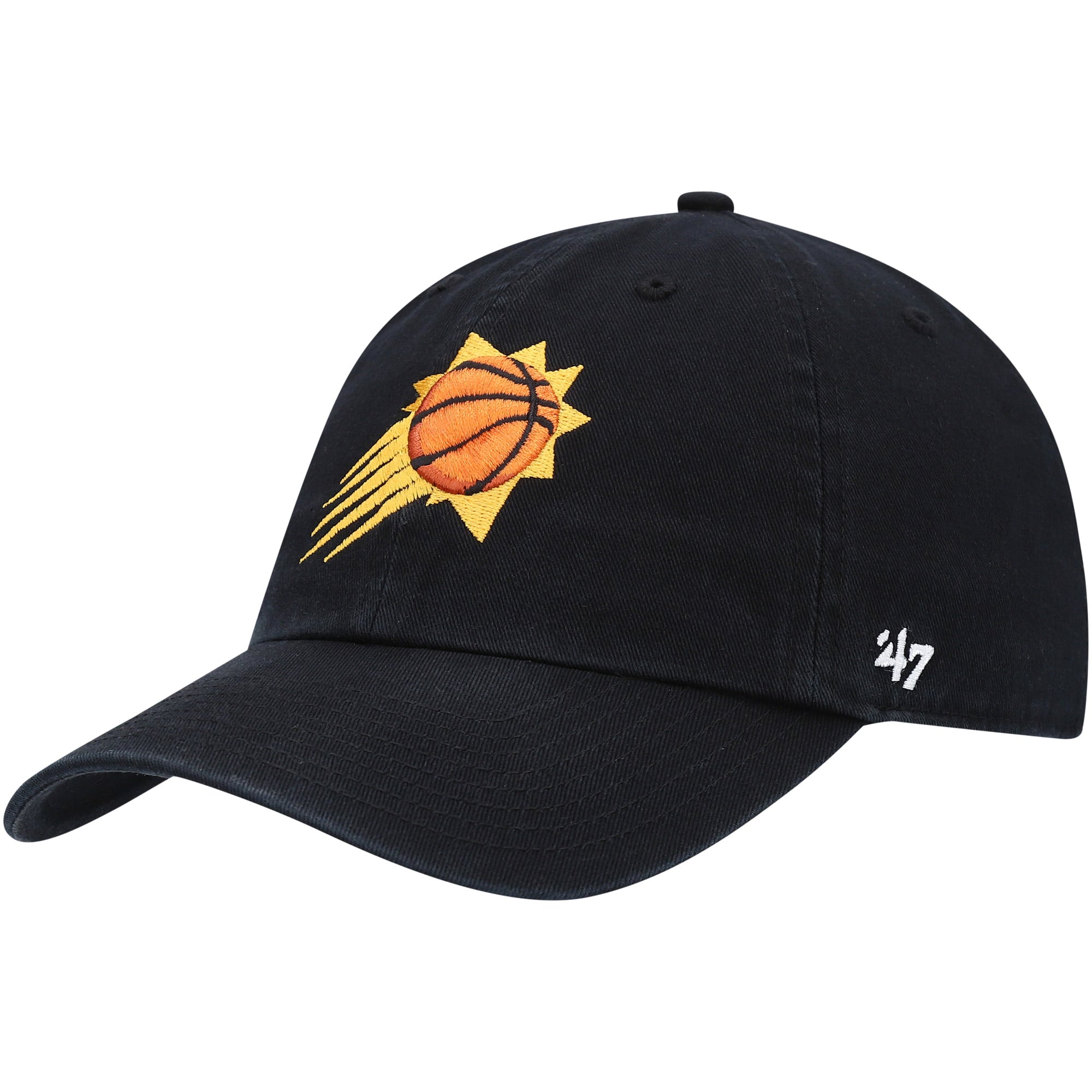 Men's Phoenix Suns '47 Black Core Logo Clean Up Adjustable Hat
