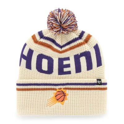 Phoenix Suns '47 Quattrle Cuffed Knit Hat with Pom - Natural