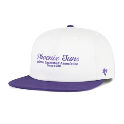 Phoenix Suns '47 Script Stack Captain Snapback Hat - White