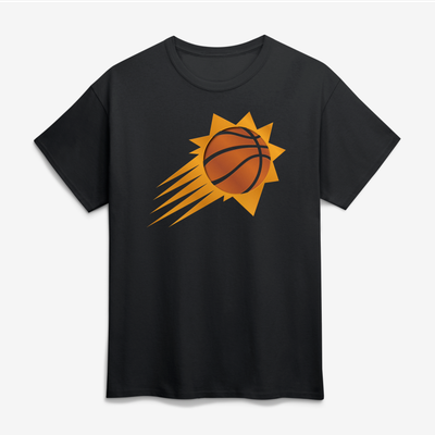 Phoenix Suns Big & Tall Metallic Mascot T-Shirt - Black