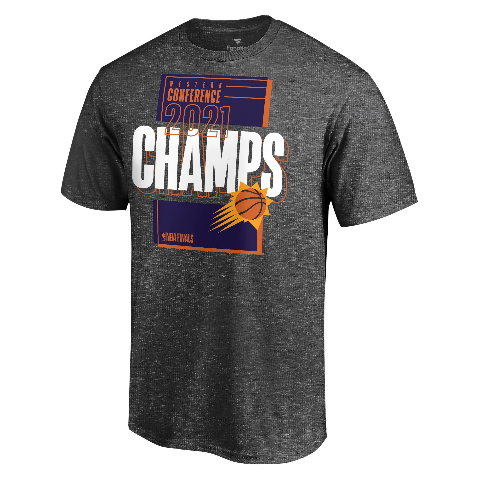 Men's Fanatics Heathered Charcoal Phoenix Suns 2021 Western