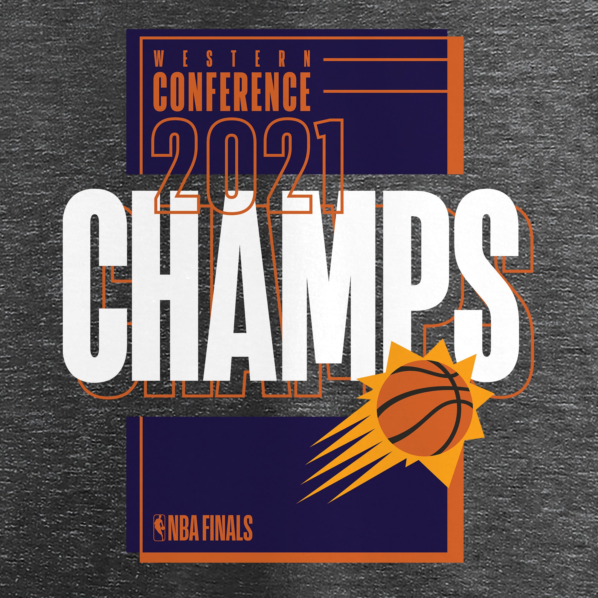 Men's Fanatics Heathered Charcoal Phoenix Suns 2021 Western