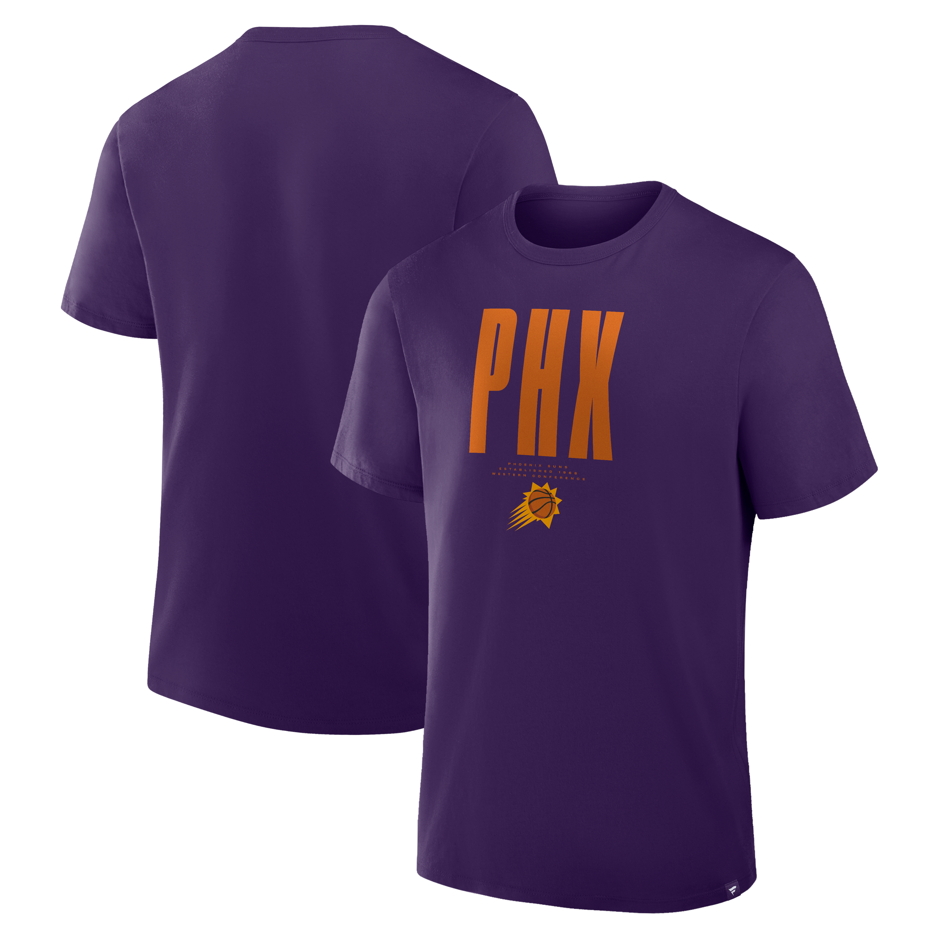 T-shirt Fanatics violet Phoenix Suns pour homme, en parfait état.
