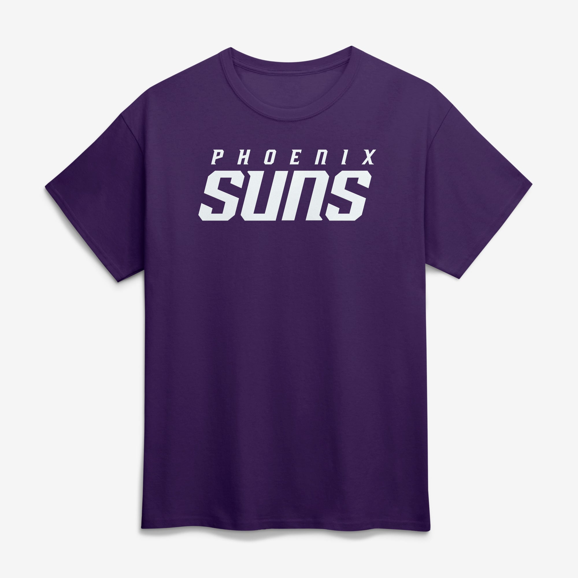 Men's Logo Athletic Purple Phoenix Suns Wordmark T-Shirt