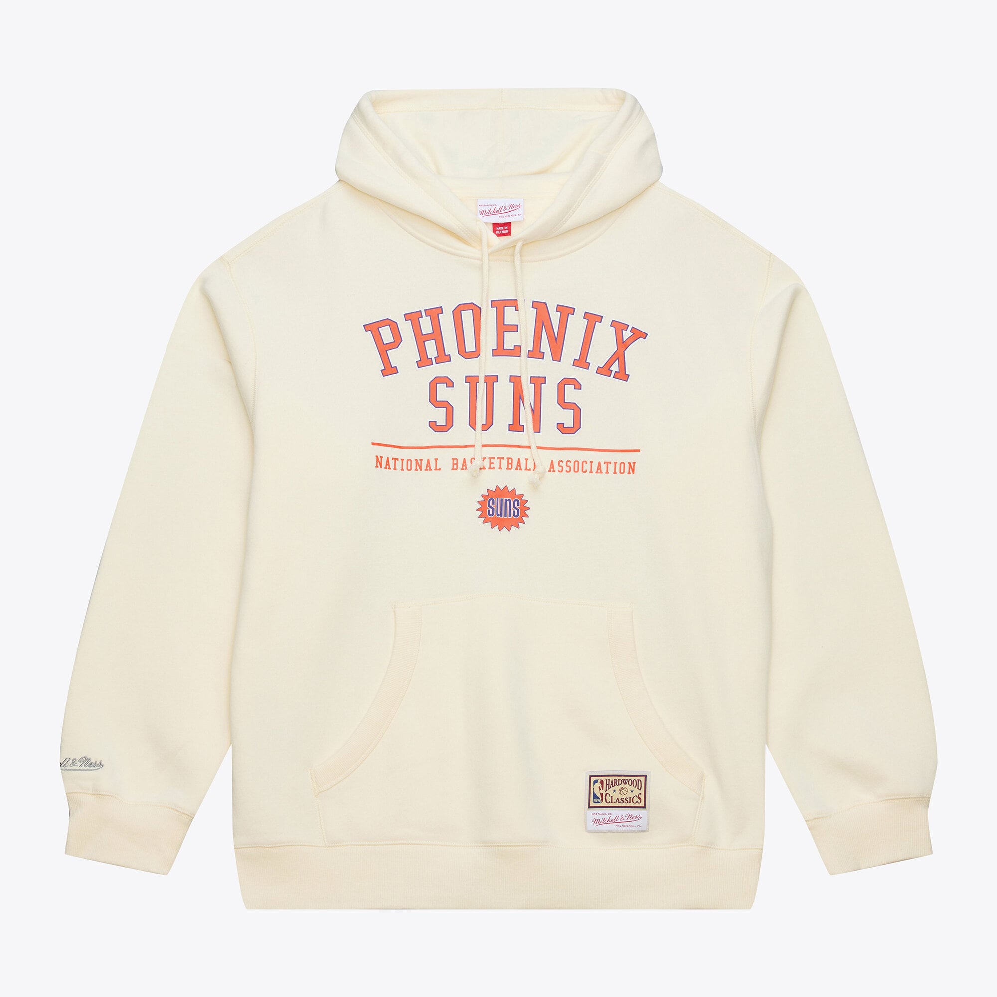 Men's Mitchell & Ness Cream Phoenix Suns Walk-Off Fleece Hoodie